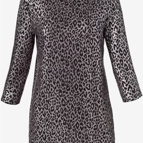Silver and Black Leopard Print Tunic (M) - Picture 2 of 11